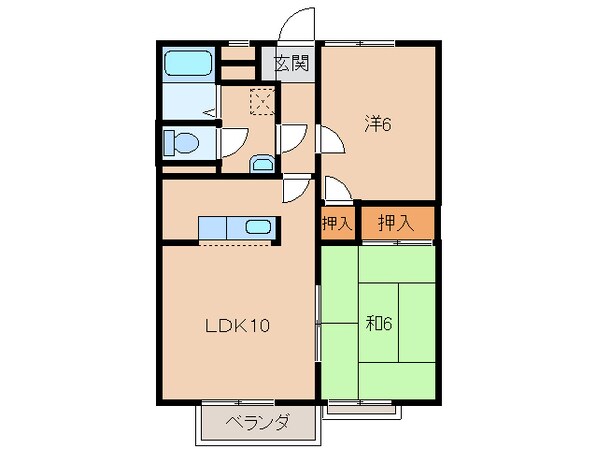 ドミール岩出の物件間取画像